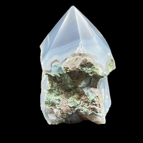 Blue Lace Agate Geode Formation Minerals Cluster Rock Specimen Natural - Picture 6 of 6